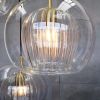 Одноламповий підвісний світильник Pleated Crystal з бронзовою фурнітурою Ø 25 см