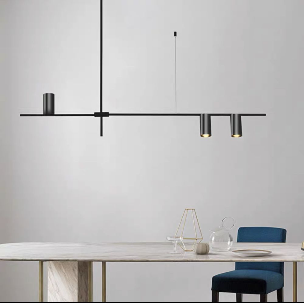 Люстра підвісна чорна TUBUS LINEAR PENDANT