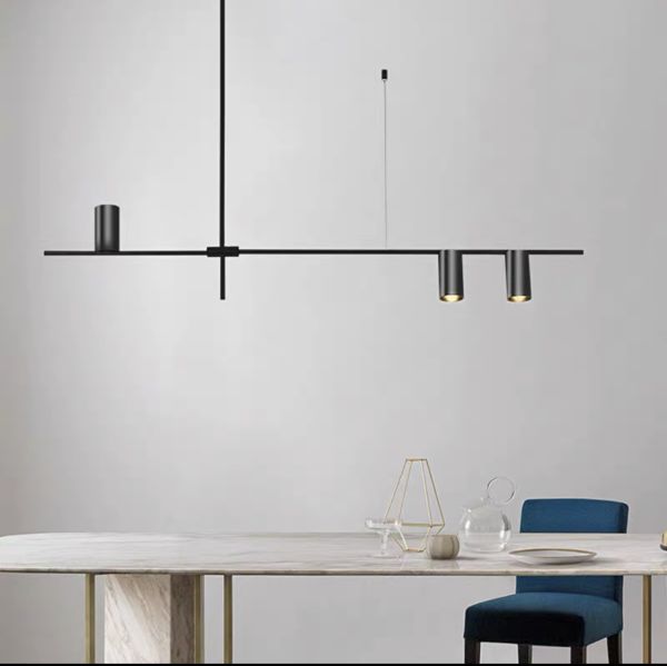 Люстра підвісна чорна TUBUS LINEAR PENDANT