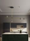 Люстра підвісна TUBUS LINEAR PENDANT чорний+золото