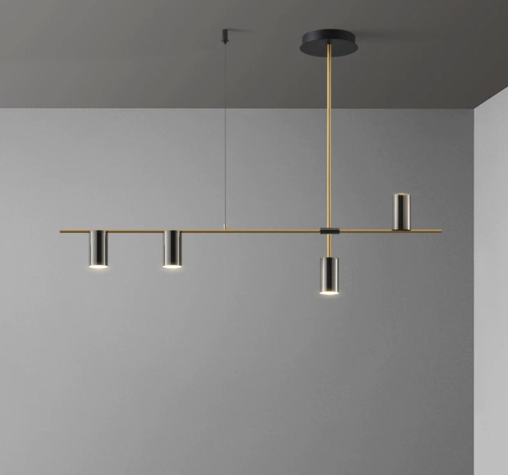 Люстра підвісна TUBUS LINEAR PENDANT чорний+золото
