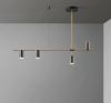 Люстра підвісна TUBUS LINEAR PENDANT чорний+золото