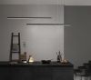 Лінійний чорний мінімалістичний LED світильник Linee di luce