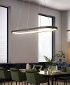 Підвісна чорна люстра Oval Led Lamp довжиною 100 см