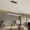 Підвісна чорна люстра Oval Led Lamp довжиною 100 см