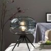 Настільна лампа Barattolo Lamp в чорному кольорі синього плафону