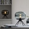 Настільна лампа Barattolo Lamp в чорному кольорі синього плафону