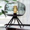 Настільна лампа Barattolo Lamp в чорному кольорі синього плафону