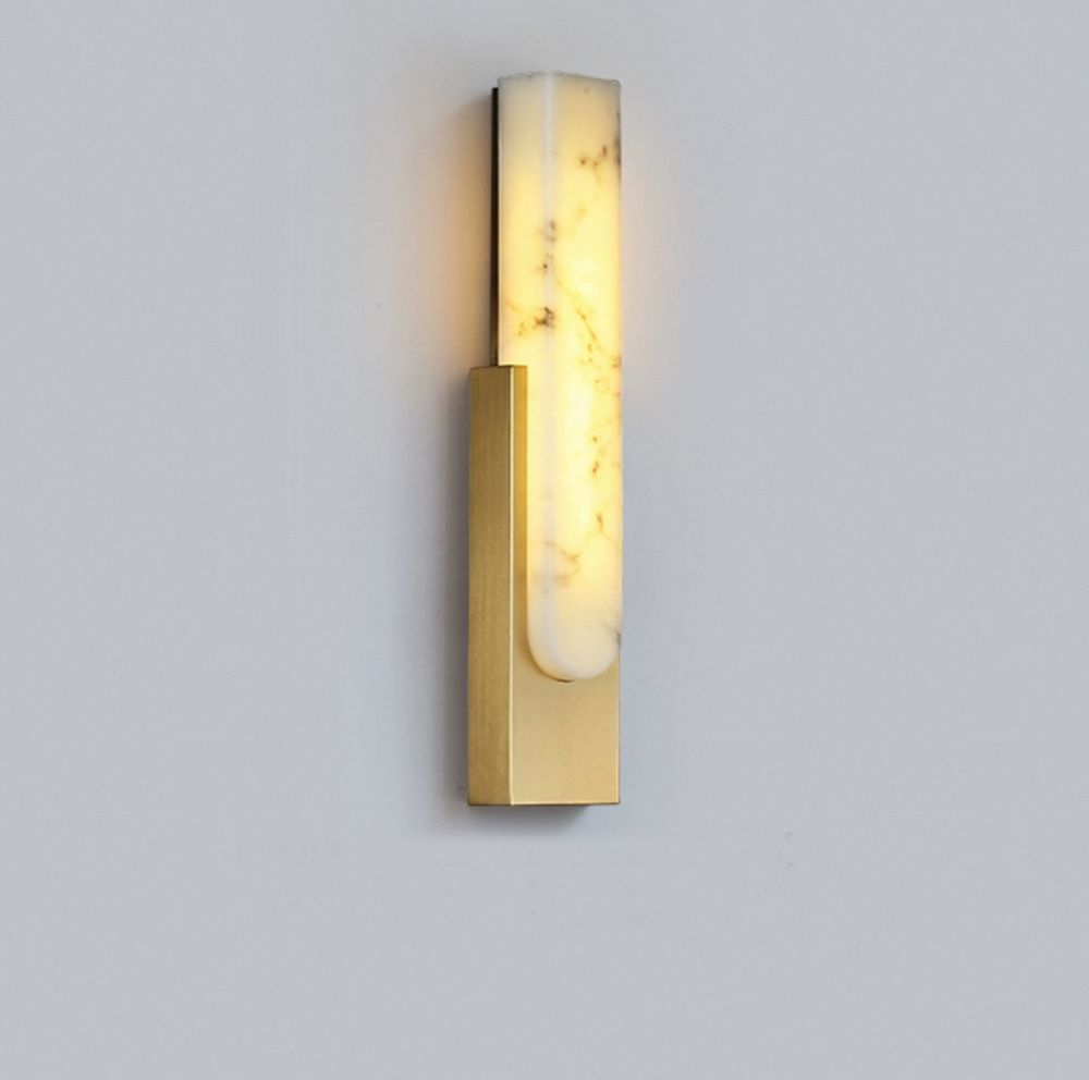 Настінний світильник Marble Wall Lamp бронзовий мармур довжина 50 см