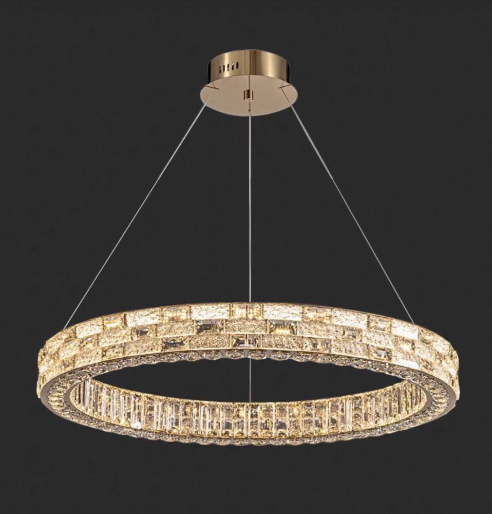 Підвісна золота кришталева люстра Luri Led Crystal Ø 100 см