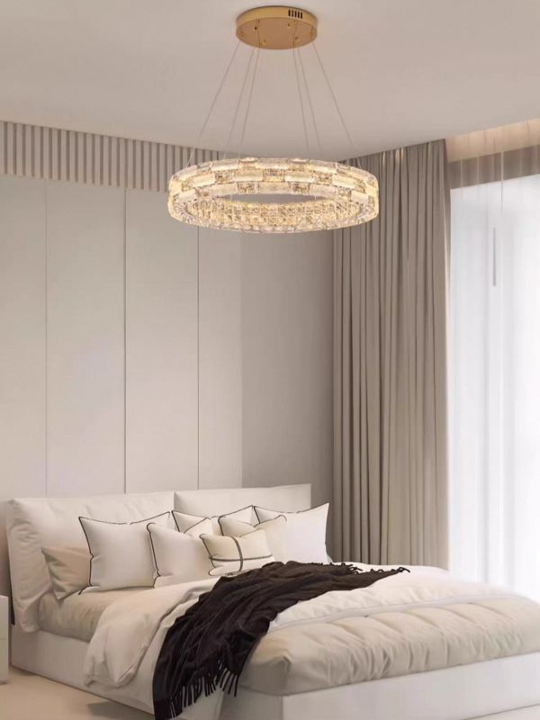 Підвісна золота кришталева люстра Luri Led Crystal Ø 60 см