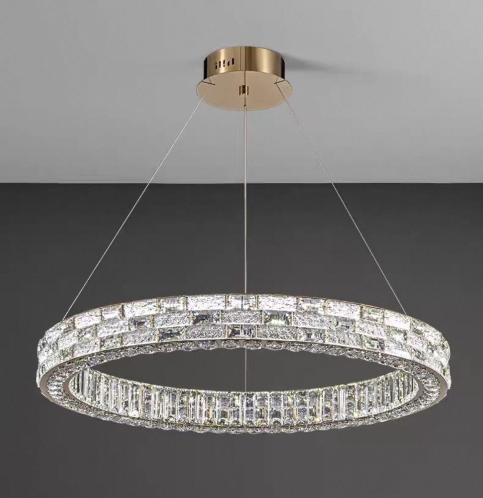Підвісна золота кришталева люстра Luri Led Crystal Ø 80 см