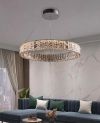 Підвісна хромована кришталева люстра Suphera Light Ø 60 см