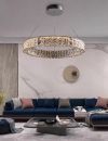 Підвісна хромована кришталева люстра Suphera Light Ø 80 см