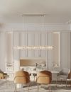 Кришталева підвісна хромована люстра Spiry Crystal Led Ø 150 см