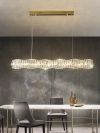 Кришталева підвісна золота люстра Spiry Crystal Led Ø 120 см
