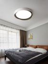 Cвітлодіодна потолочна люстра Circle Moony led в біло-чорному кольорі 45W