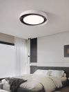 Cвітлодіодна потолочна люстра Circle Moony led в біло-чорному кольорі 45W