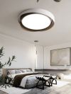 Cвітлодіодна потолочна люстра Circle Moony led lamp в білому з бронзою кольорі 45W