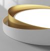 Cвітлодіодна потолочна люстра Circle Moony led lamp в білому з бронзою кольорі 45W