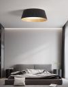 Cвітлодіодна потолочна люстра More Lamp в чорному та бежевим кольорі 20W з пультом