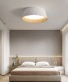 Cвітлодіодна потолочна люстра More Lamp в білому з бежевим кольорі 20W з пультом