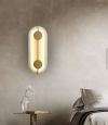 Настінний світильник Stone sconce бронзовий мармур довжина 42 см