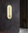 Настінний світильник Stone sconce бронзовий мармур довжина 42 см