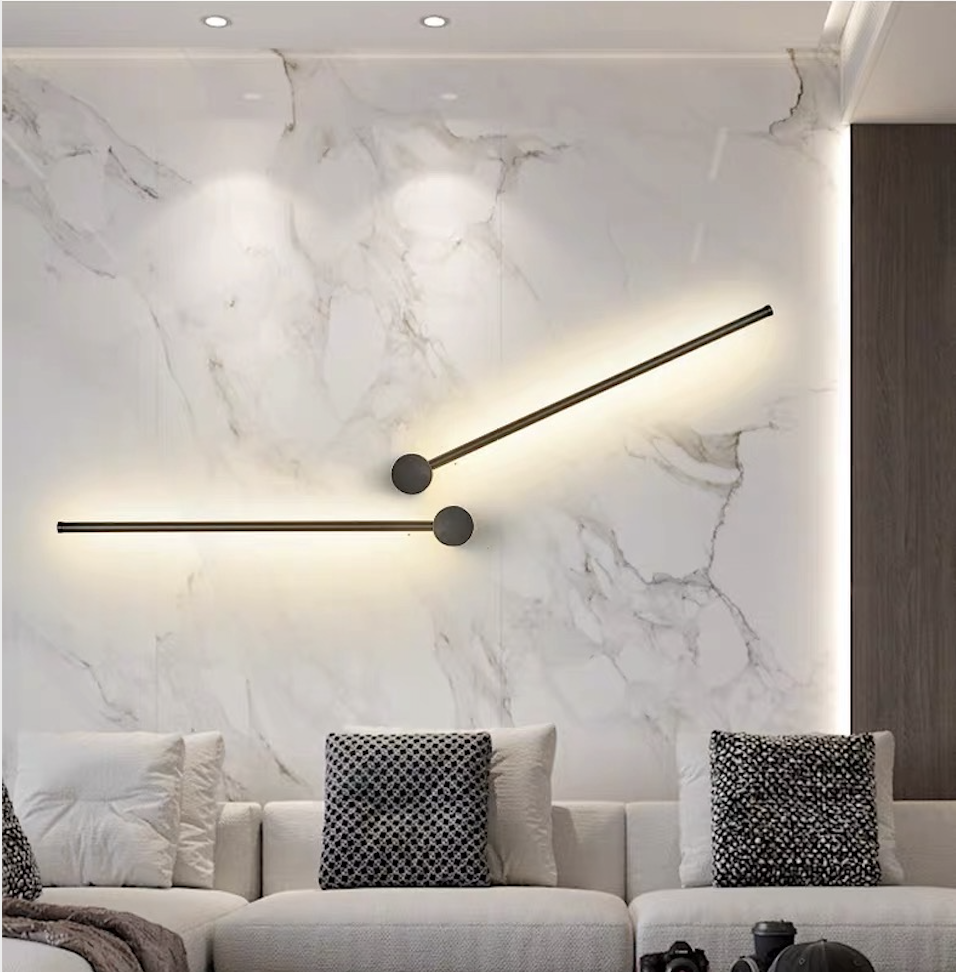 Настінне чорне лінійне бра 60 см Pipeline Wall Light