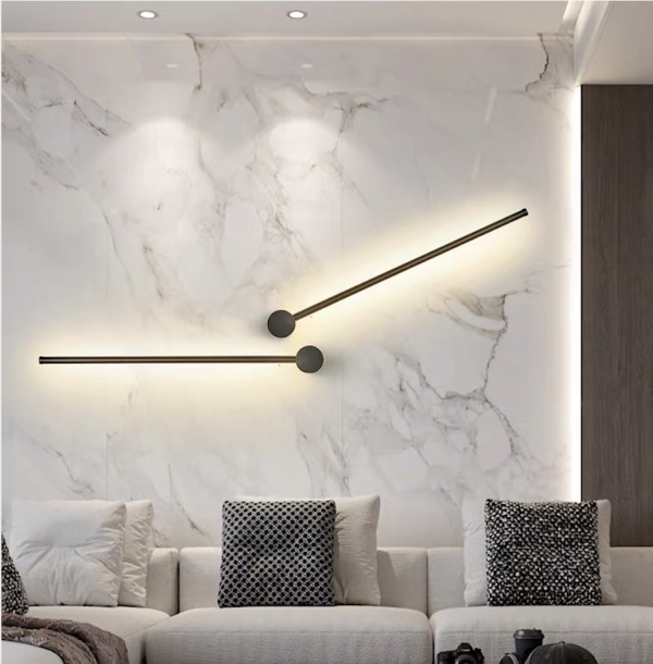 Настінне чорне лінійне бра 60 см Pipeline Wall Light