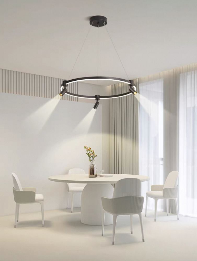 LED люстра підвісна Track Circle в чорному корпусі Ø 60 см