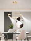 LED люстра підвісна Track Circle в золотому корпусі Ø 60 см