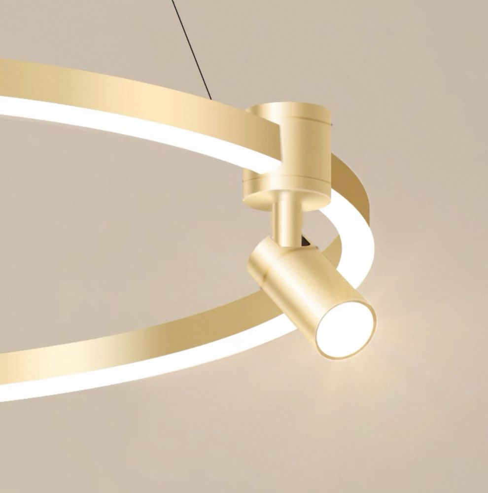 LED люстра підвісна Track Circle в золотому корпусі Ø 60 см