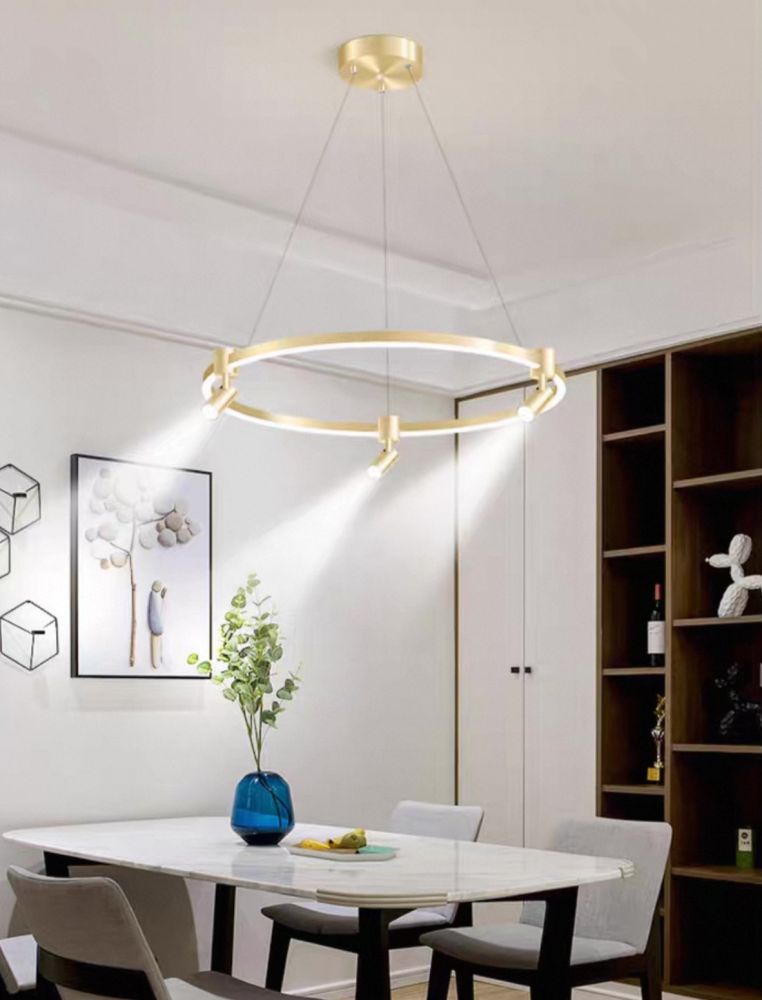 LED люстра підвісна Track Circle в золотому корпусі Ø 60 см