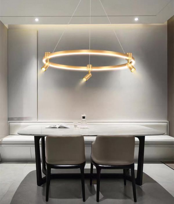 LED люстра підвісна Track Circle в золотому корпусі Ø 60 см