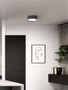 Cвітлодіодна потолочна люстра Plafon Lamp в чорному кольорі 10W