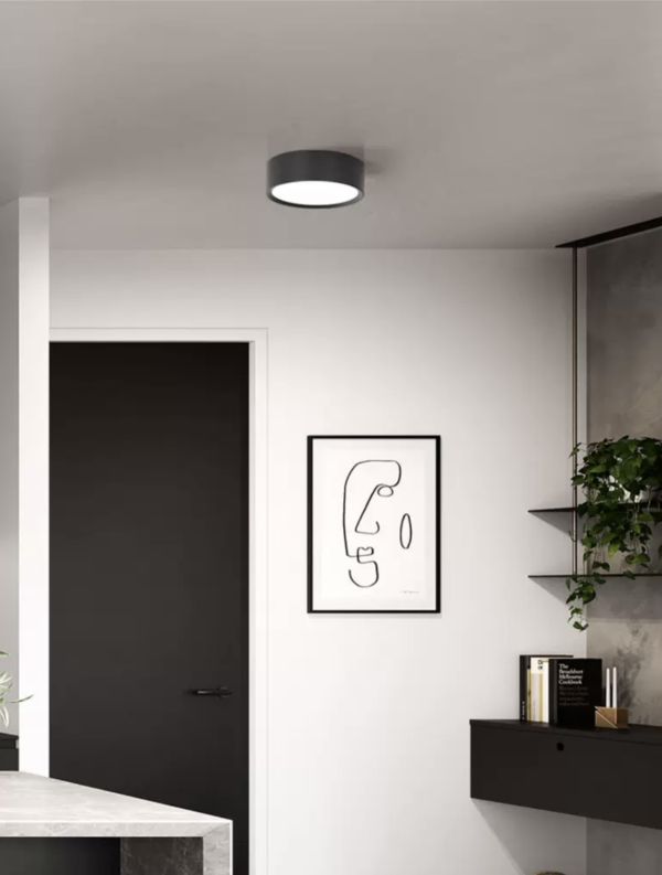 Cвітлодіодна потолочна люстра Plafon Lamp в чорному кольорі 10W
