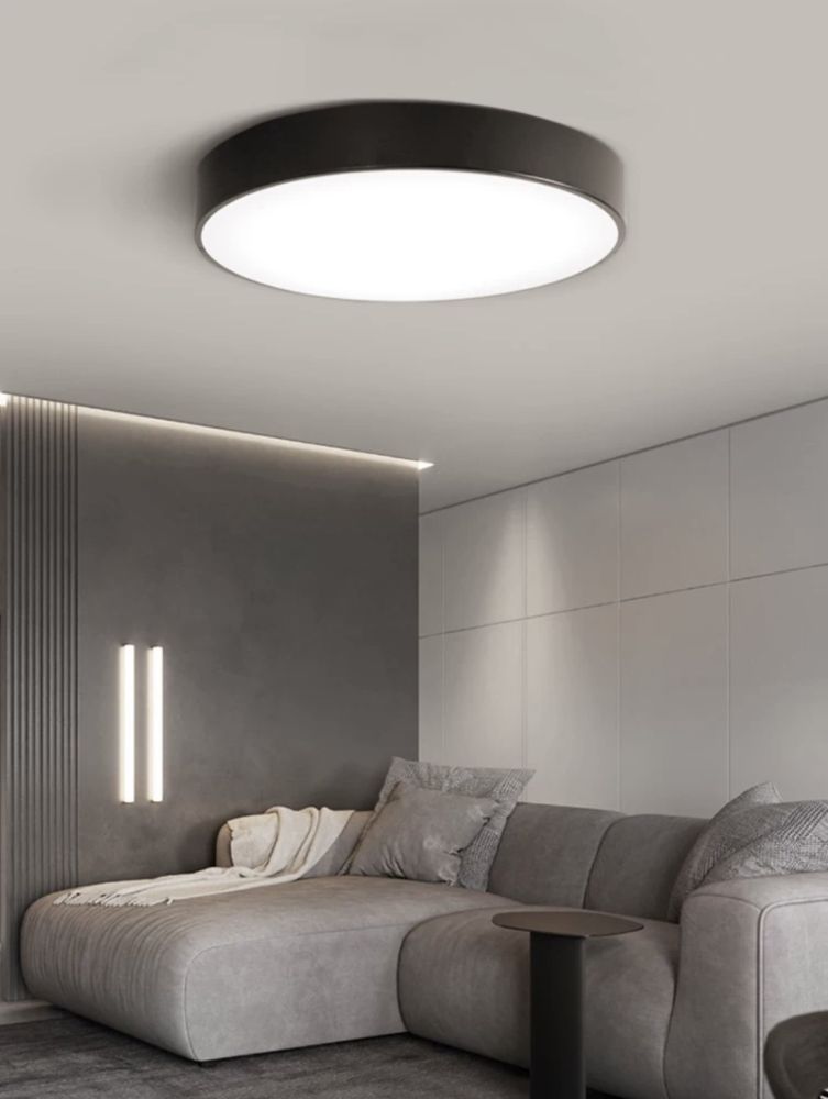 Cвітлодіодна потолочна люстра Plafon Lamp в чорному кольорі 15W
