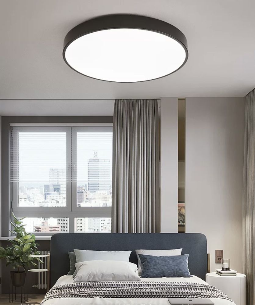 Cвітлодіодна потолочна люстра Plafon Lamp в чорному кольорі 15W
