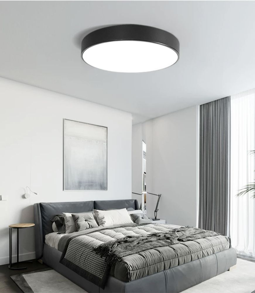 Cвітлодіодна потолочна люстра Plafon Lamp в чорному кольорі 15W