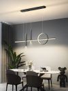 Видовжена чорна люстра Spiry led tubus lamp із 2-ма спотами