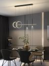 Видовжена чорна люстра Spiry led tubus lamp із 2-ма спотами