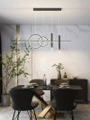 Видовжена чорна люстра Spiry led tubus lamp із 2-ма спотами