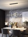 Видовжена чорна люстра Spiry led tubus lamp із 2-ма спотами