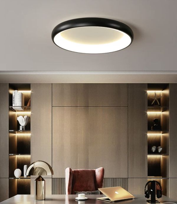 Cвітлодіодна потолочна люстра Nuybi Circle Led в чорному  кольорі 20W