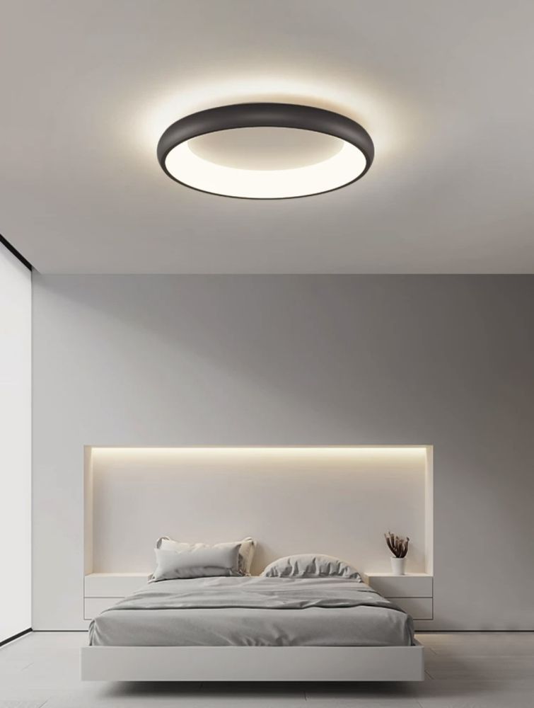 Cвітлодіодна потолочна люстра Nuybi Circle Led в чорному кольорі 36W