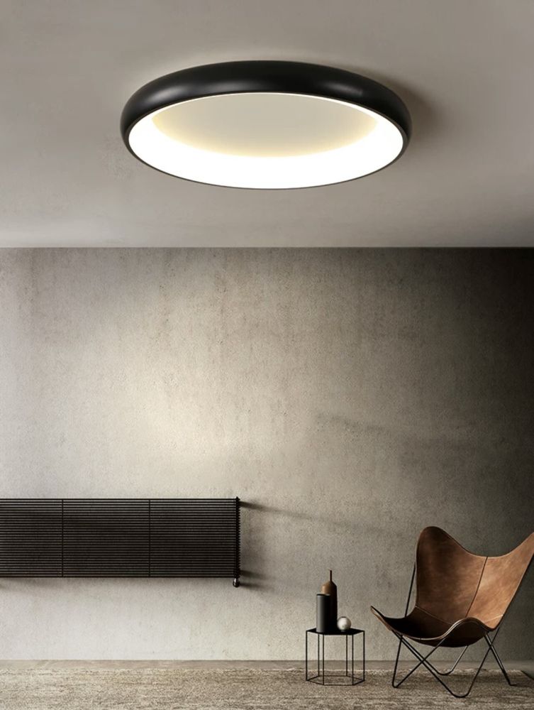 Cвітлодіодна потолочна люстра Nuybi Circle Led в чорному кольорі 36W