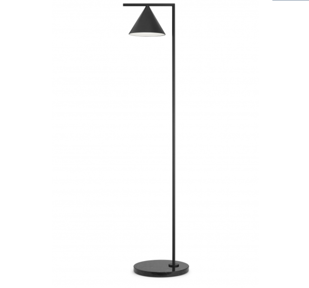 Торшер для підлоги Bell Lamp з металевого каркасу у кольорі чорний