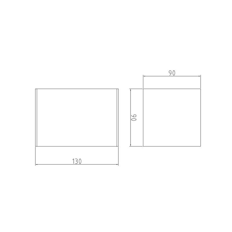 Cвітильник GTV LENTO, алюміній, 100x130, IP54, max 35W, квадратний, графіт OS-LEN100KWG-30