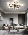 Cвітлодіодна потолочна люстра Fancy Led lamp в чорному кольорі 55W